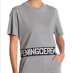 Opening Ceremony Elastic Hem Logo Cropped Top NWOT